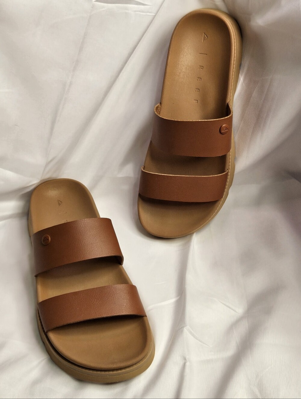 Reef Vista Luxe Thea Brown Slide Sandals Women's Size 6